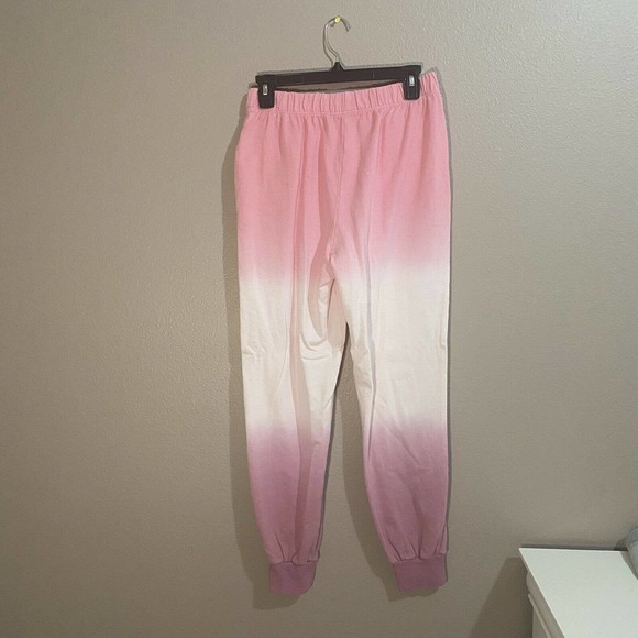NEW BP. Knit Dip Dye Joggers Rib Elastic Waist High-Rise Pockets Pink Small Aa8 - Picture 4 of 6